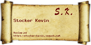 Stocker Kevin névjegykártya